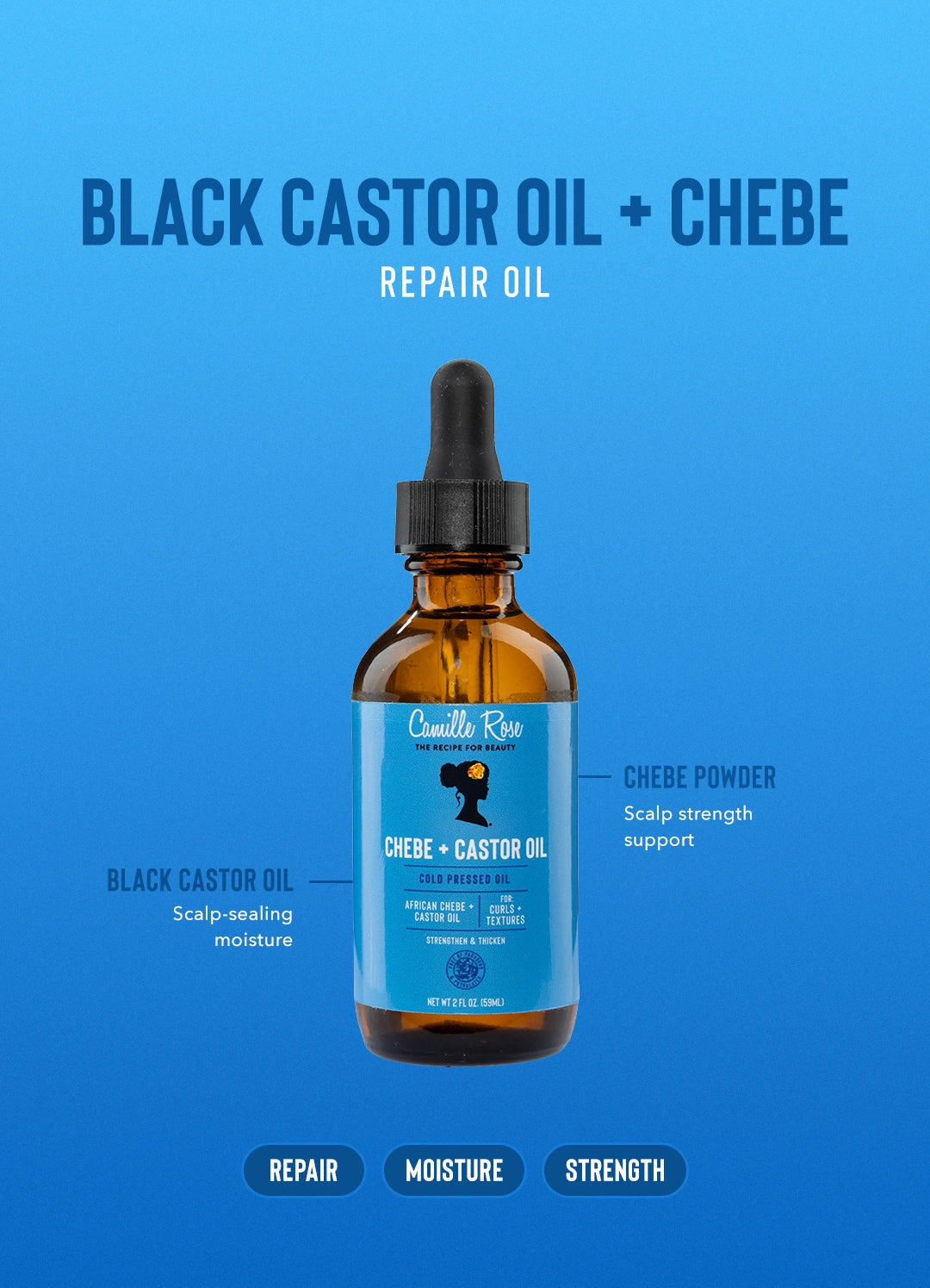 Black Castor Oil Essence Pure Strengthening Oil
