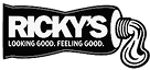Ricky's logo with a black background