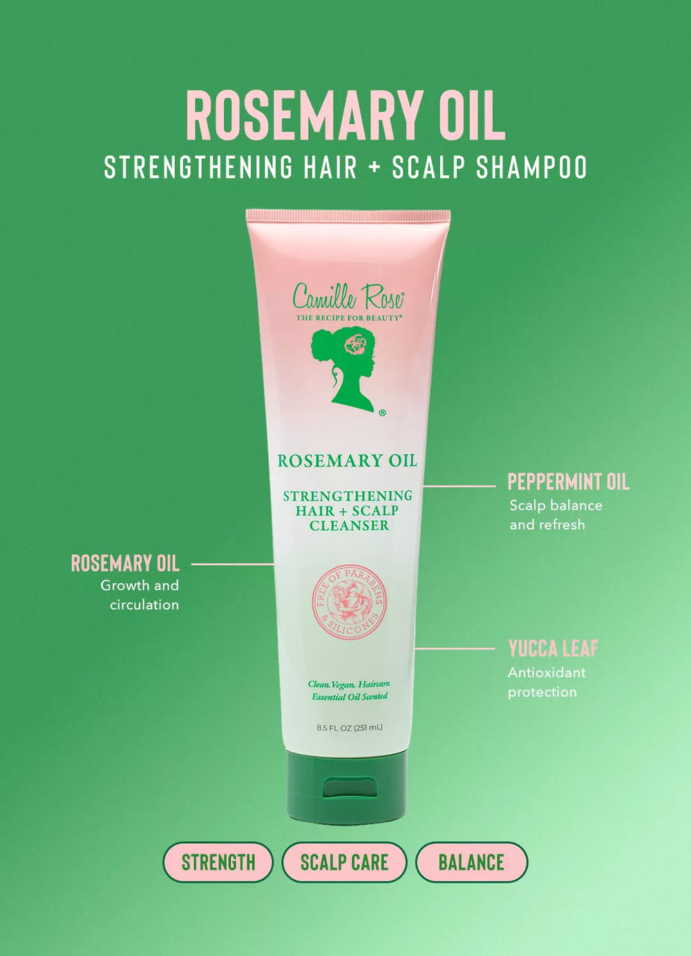 Rosemary Oil Strengthening Hair & Scalp Cleanser