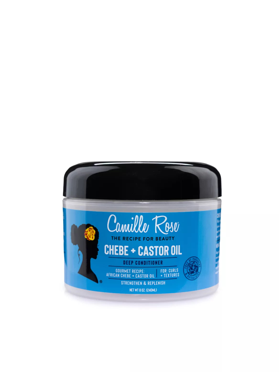 Camille Rose Chebe + Castor Oil product on a white background
