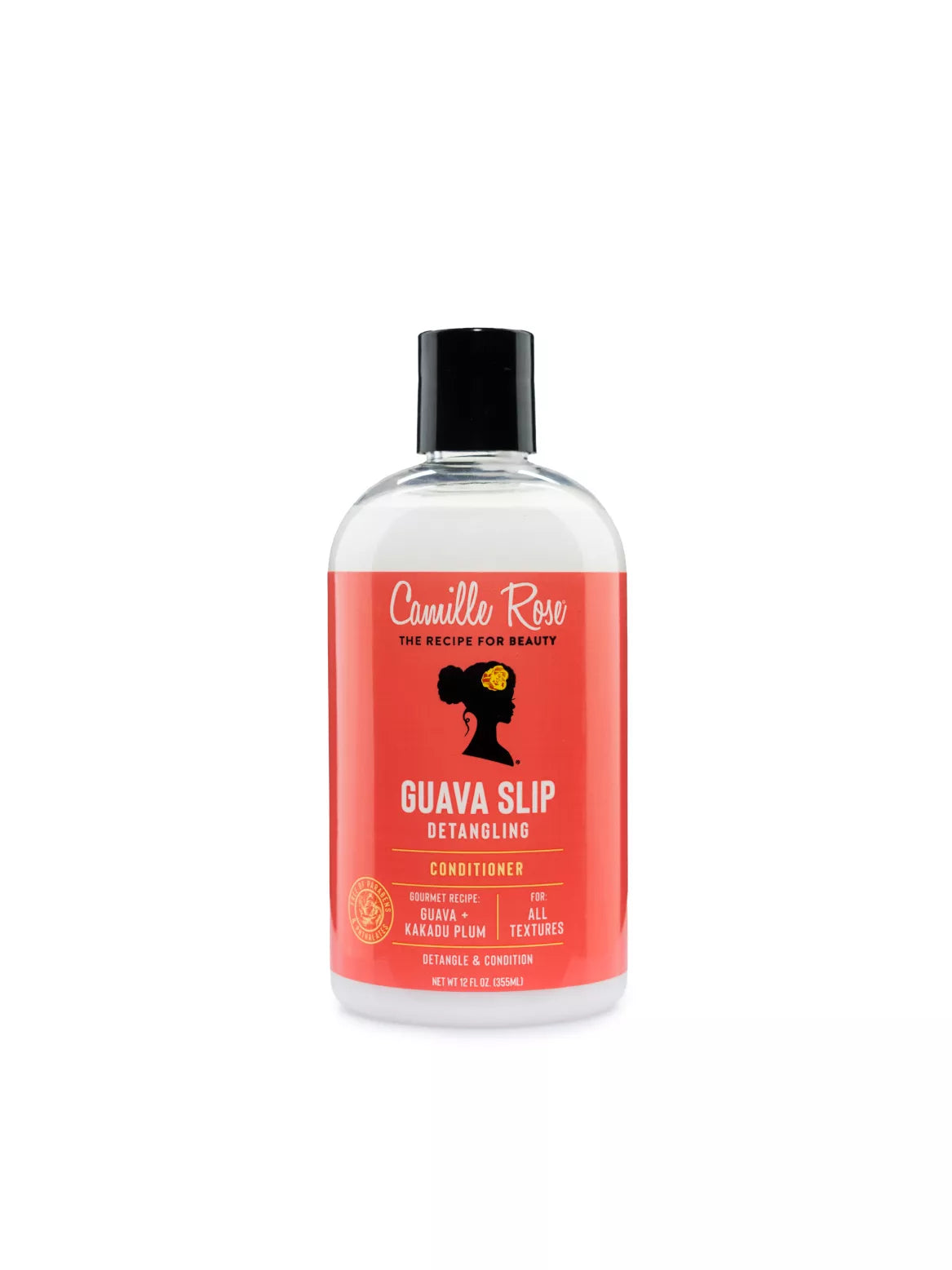 Camille Rose Guava Slip Detangling Conditioner bottle on a white background