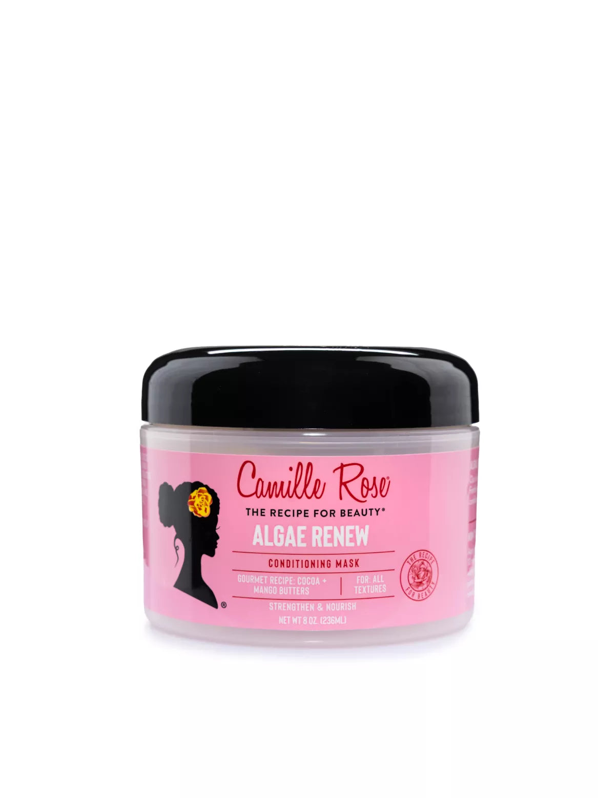 Canille Rose Algae Renew Conditioning Mask jar on a white background