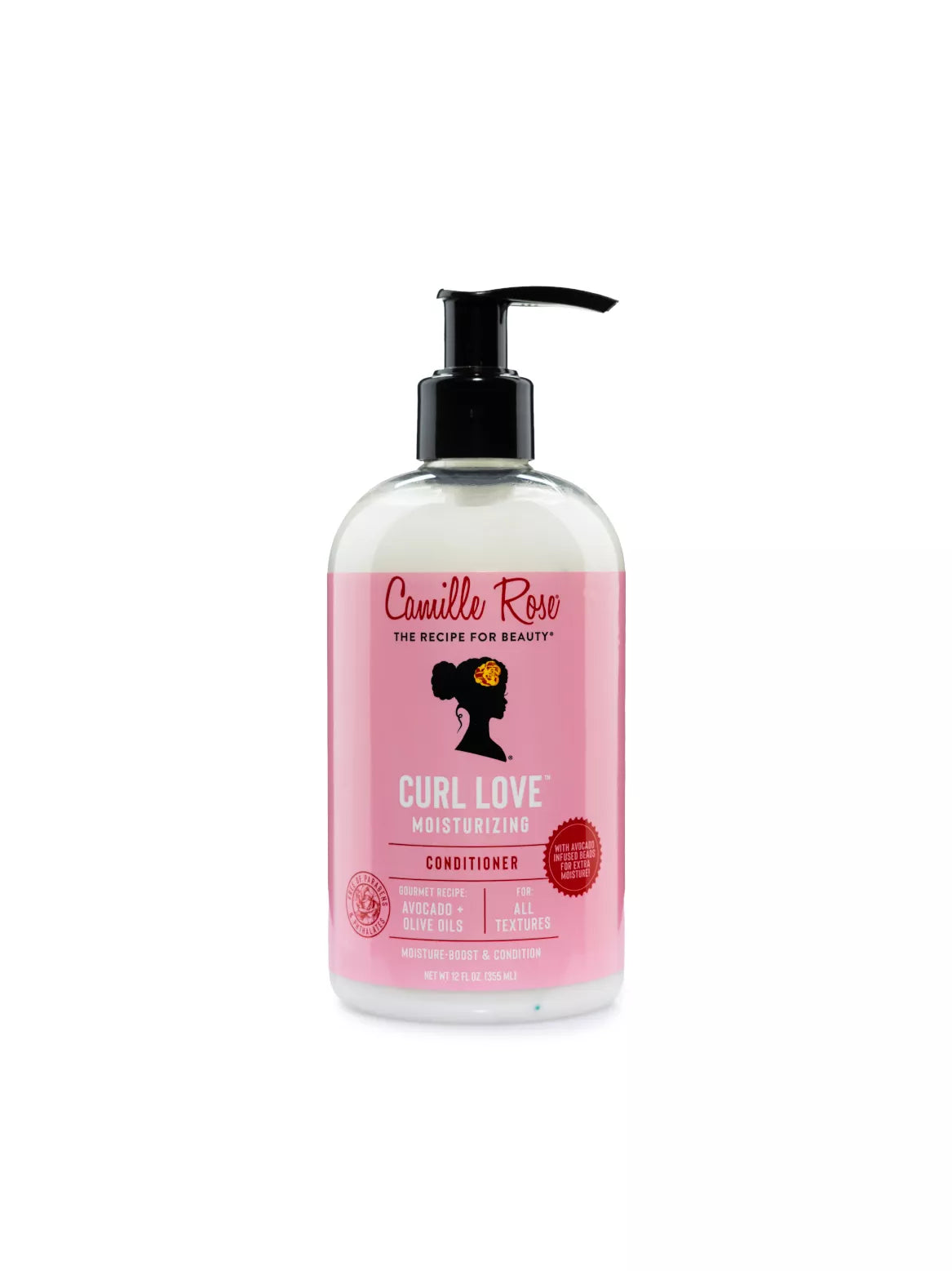 Cecile Rose Curl Love conditioner bottle on a white background